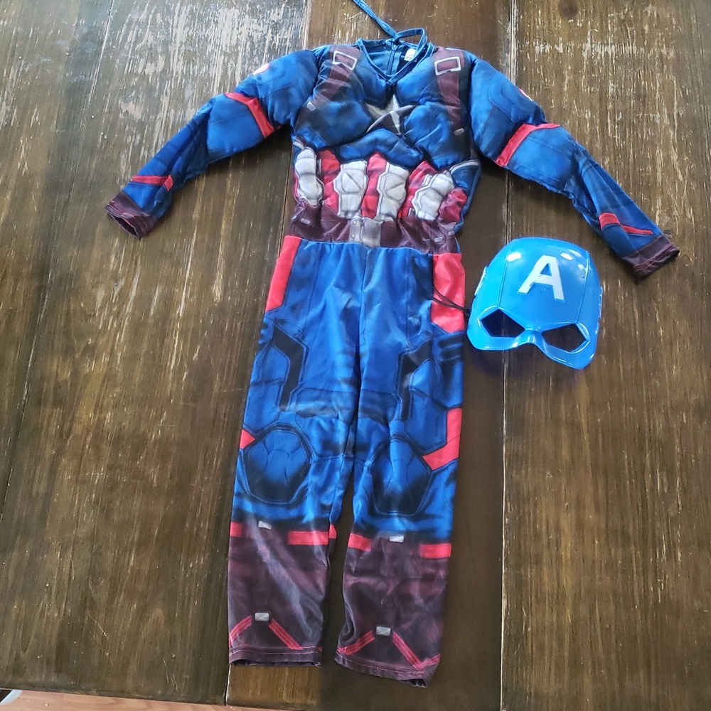 Kids Blue and Red Superhero Costume with Mask